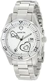Invicta Women's 12286 Pro Diver Silver Heart Dial Stainless Steel Watch