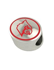 Louisville Cardinals Collegiate Bead Charm Fits Most European Style Bracelets. High Quality Bead in Stock for Fast Shipping