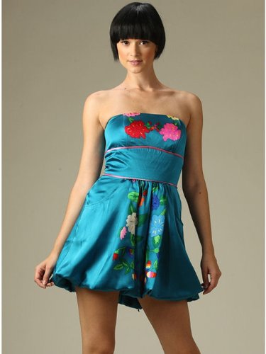 Voom Dress by Joy Han - Flora Tube in Teal Small
