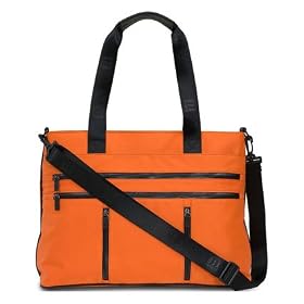 Franklin Covey Nylon Laptop Tote by BJX - Electric Tangerine by