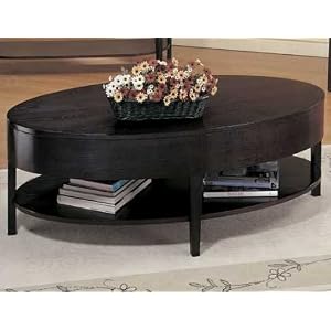 Coffee Table with Sleek Design in Cappuccino Finish