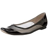 ALL BLACK Womens Sheer Patent Ballet Flat