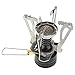 Ultralight Backpacking Canister Camp Stove with Piezo Ignition 3.9oz (silvery Stove and orange box)