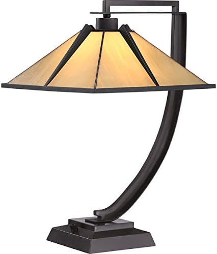 Pomeroy 1-light Western Bronze Tiffany Glass Table Lamp