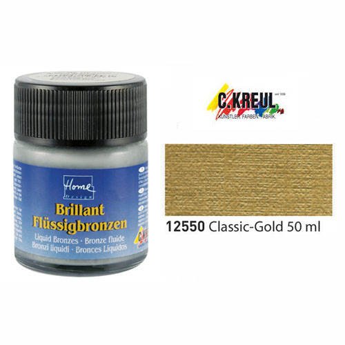 C.Kreul Home Design 12550 - Fl&uuml;ssigbronzen Classic-Gold 50 ml