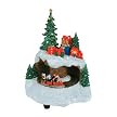 Fiber Optic Village with Train - 10"