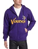 NFL Men's Minnesota Vikings Classic II Long Sleeve Fullzip Fleece With Hood (Regal Purple, Small)