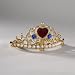 Diadem mit Steinen und Perlen