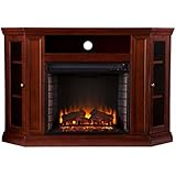 Southern Enterprises Claremont Convertible Media Cherry Electric Fireplace
