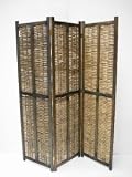 STRONG 3 PANEL WOODEN FOLDING SCREEN ROOM DIVIDER GREY