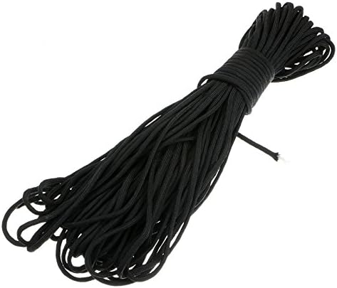 Odestore 100ft 550 Paracord Parachute Cord Lanyard Rope Mil Spec Type III 7 Strand-Black