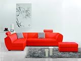 Cheap New 3pc Contemporary Leather Sectional Couches AM-L129-A-ORANGE For Sale – Discount UTM Couches