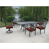 Malaga Dining Table Set in Matte Black