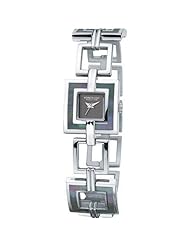 Kenneth Cole Ladies Smart Black Dial Two Toned Open Links Bracelet Watch KC4525