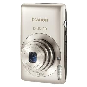 Canon IXUS 130 Digital Camera - Silver (14.1 MP, 4x Optical Zoom) 2.7 Inch PureColor LCD