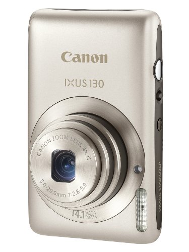 Canon IXUS 130 Digital Camera - Silver (14.1 MP, 4x Optical Zoom) 2.7 Inch PureColor LCD Canon IXUS 130 Digital Camera - Silver (14.1 MP, 4x Optical Zoom) 2.7 Inch PureColor LCD