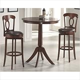 Plainview Bar Height Bistro Table with Corsica Stools in Black