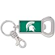 Michigan State Green Bottle Opener Metal Keychain