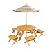 Toys : Octagon Table and 4 Stools with Umbrella by KidKraft
