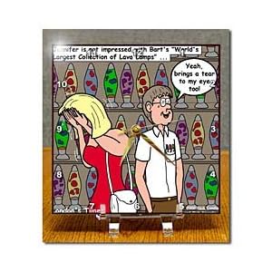 Nerd Dating and Lava Lamps - 6x6 Desk Clock