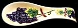 Tuscany Grape Wine Decor KITCHEN SPOON REST EMBOSSED