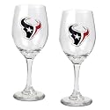 NIB Houston Texans NFL 2pc Team Wine Glass Cup Set
