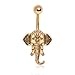 Gold Plated Vintage Elephant Navel Ring