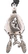 Southwestern Style Fish Arrowhead Pewter Pendant Necklace