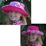 Girls Reversible Bucket Hats, UPF 50+, UV Protective