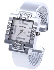 Womens Quartz Wristwatch Alloy Band Rhinestone Arabic Numerals Silver Dial