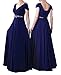 WeiYin Women's Cap Sleeve V-neck Ruched Empire Line Mother of the Bride Dresses