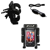 Auto Vent Holder with Car Charger for the Samsung Champ - uses Gomadic TipExchange Technology