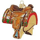 Old World Christmas Ornament Western Saddle