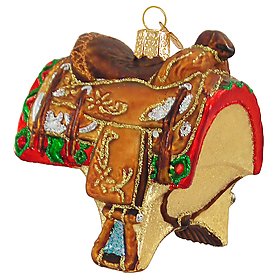 Old World Christmas Ornament Western Saddle
