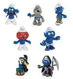 kids and infants educational toys item: Schleich Halloween 8-pc Smurf Set