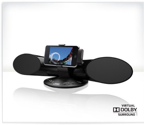 41jtdJXb7KL JVC XS SR3J Personal Ipod Dock with Speakers (Black)