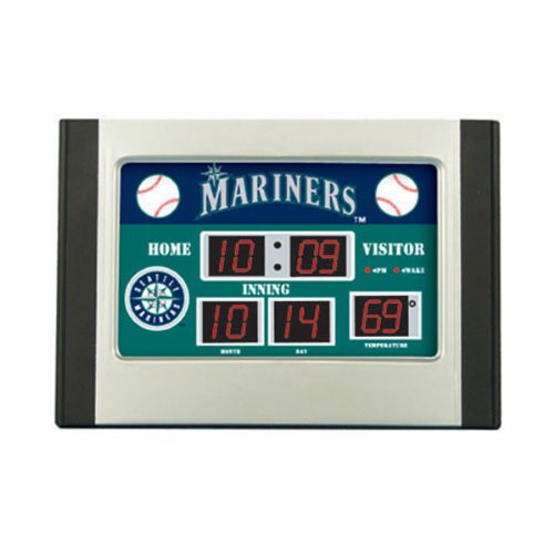 MLB Seattle Mariners Scoreboard Desk Clock