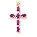 14k Diamond & Ruby Cross Pendant