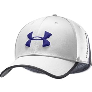 Under Armour 2013 Mens Coldblack UA Focus Stretch Fit Golf Cap - White - L/XL