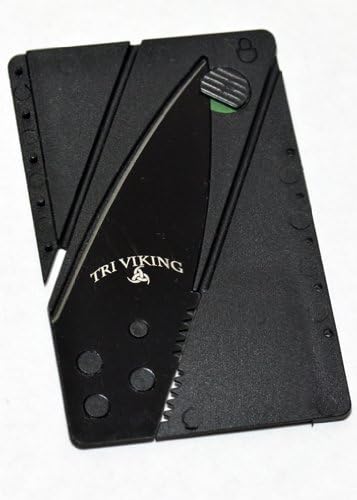 TRI Viking 2 pack Iain Sinclair Cardsharp2 Authentic Credit Card Sized Folding Knife with Black Blade