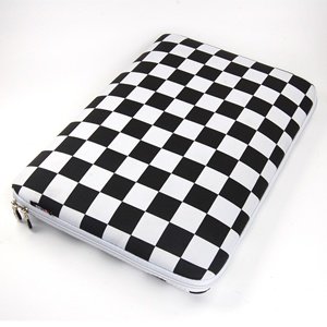Occasion Star Black and White 15.6 inch Laptop notebook computer encase/bag/sleeve with Double Zipper for Toshiba HP Dell Lenovo Asus Samsung + Receptacle Star cellphone bag