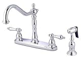 Elements of Design EB1751PL Heritage 8 Center Kitchen Faucet, Chrome