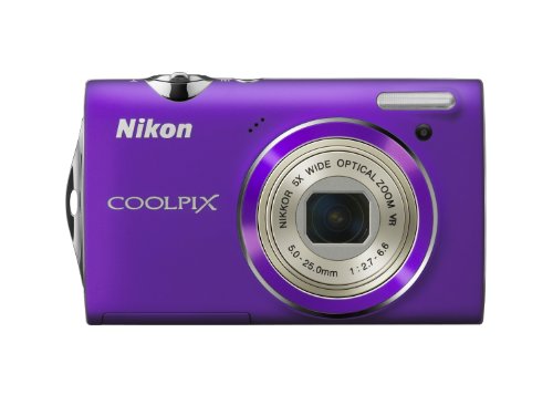 Nikon Coolpix S5100 Digitalkamera (12 Megapixel, 5-fach opt. Zoom, 6.7 cm (2.7 Zoll) Display, HD-Videofunktion) purple