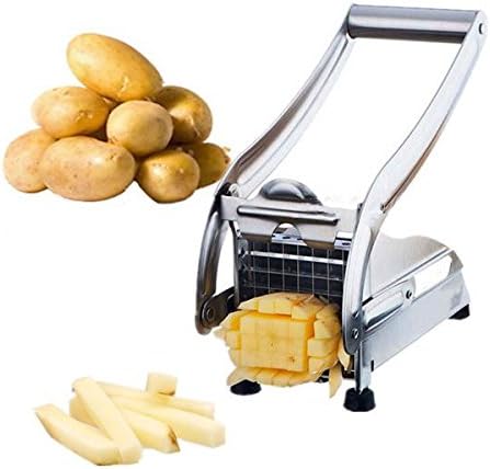French Fry Cutter Potato Vegetable Slicer Chopper Dicer 2 Blades Stainless Steel