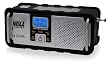 La Crosse Technology 810-106 NOAA/AM/FM Severe Weather Alert Radio with solar panel or hand crank recharging power, USA-made IC chip for High Quality Digital reception, mobile device charging port, rugged design with non-slip rubberized black finish and high intensity LED flashlight