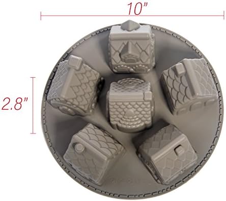 Cooking Classics Gingerbread House Bundt Pan ,Set of 2, Chocolate