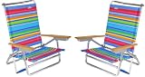 RIO 5 position Folding Beach Chairs “Set of 2″ – Aluminum and Light!