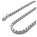 4.5mm KONOV 14-40 inch Stainless Steel Chain Mens Necklace, Silver, 4.5mm