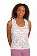 Veria Work Out Tank Full Henna Print - White