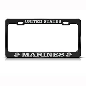 Buy Marines Marine Metal Military License Plate Frame Tag Holder by SpeedyMoto now!